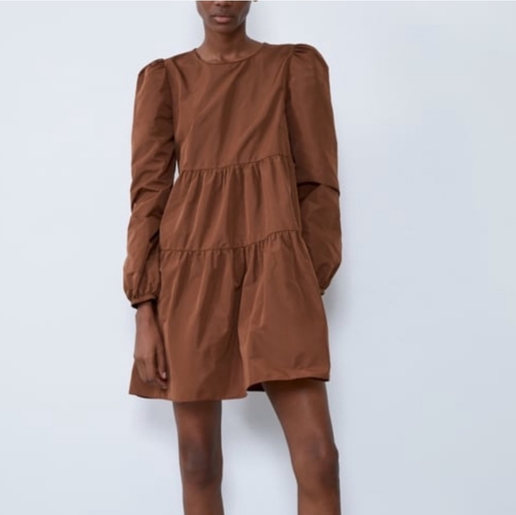 NWT Zara VOLUMINOUS TAFFETA DRESS - Picture 3 of 7